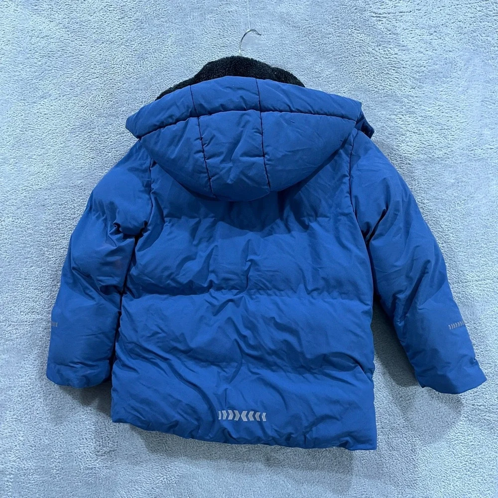 Bylesin Puffer Jacket Toddler 6 Blue Fleece Lined Insulated Hooded Full Zip